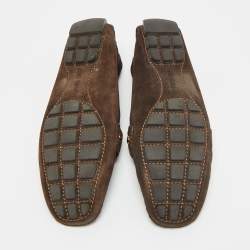 Pre Owned حذاء لوفرز لوي فيتون سويدي بني مونتي كارلو مقاس 38