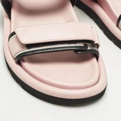 Pre Owned Louis Vuitton Pool Pillow Size 37 Pink Leather Flat Sandals