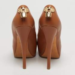 مملوكة مسبقًا Louis Vuitton Oh Really! Size 39 Brown Leather Platform Pumps