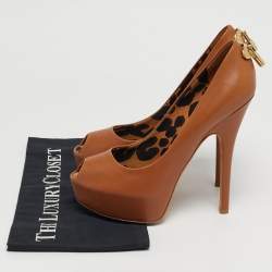 مملوكة مسبقًا Louis Vuitton Oh Really! Size 39 Brown Leather Platform Pumps