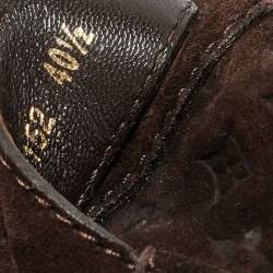 مملوكة مسبقًا حذاء بوت للركبه لوي فيتون فاوفيست سويدي بني مقاس 39.5