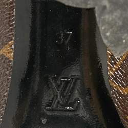 مملوكة مسبقًا حذاء بوت لويس فيتون قماش مونوجرام بني طول الكاحل مقاس 37