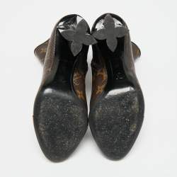 مملوكة مسبقًا حذاء بوت لويس فيتون قماش مونوجرام بني طول الكاحل مقاس 37