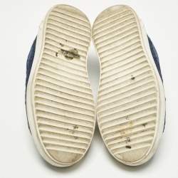 Pre Owned حذاء رياضي لوي فيتون إسكال تايم آوت كانفاس مونوغرامي أزرق مقاس 39