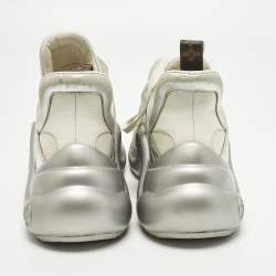 مملوكة مسبقًا حذاء رياضي لوي فيتون أرش لايت  LV شبك وجلد أبيض / ذهبي مقاس 38.5