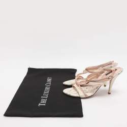 مملوكة مسبقًا Louis Vuitton Size 37 Multicolor Leather and Python Leather Ankle Strap Sandals