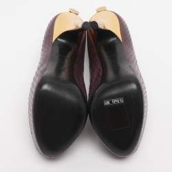 Pre Owned حذاء كعب عالي لوي فيتون أوه ريلي! جلد أسود لامع مقدمة م�فتوحة مقاس 37