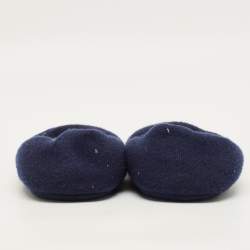Pre Owned Louis Vuitton Dreamy Size 39 Navy Blue Wool Flats