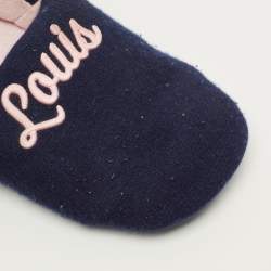 Pre Owned Louis Vuitton Dreamy Size 39 Navy Blue Wool Flats