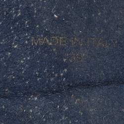 Pre Owned Louis Vuitton Dreamy Size 39 Navy Blue Wool Flats