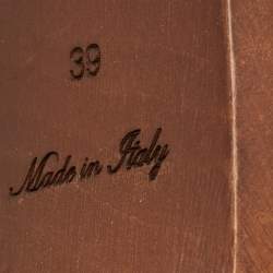 Pre Owned Louis Vuitton Size 39 Multicolor Leather and Suede Tassels Fringe Ankle Strap Sandals