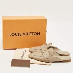 مملوكة مسبقًا Louis Vuitton LV Mare Size 38.5 Beige Leather Mules