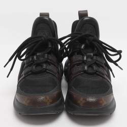 مملوكة مسبقًا Louis Vuitton Archlight Size 37 Black/Brown Leather and Monogram Canvas Low Top Sneakers