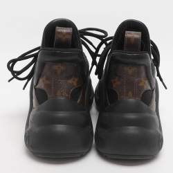 مملوكة مسبقًا Louis Vuitton Archlight Size 37 Black/Brown Leather and Monogram Canvas Low Top Sneakers