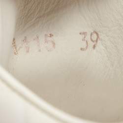 Pre Owned حذاء رياضي لوي فيتون جلد مطبوع بنقش التمساح الأبيض منخفظ القمة مقاس 39