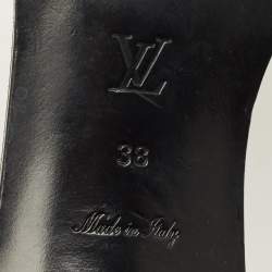 مملوكة مسبقًا Louis Vuitton Lock It Size 38 Brown Monogram Canvas Slide Sandals