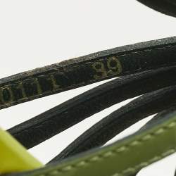 مملوكة مسبقًا Louis Vuitton Size 39 Green Patent Leather Summertime Wedge Sandals