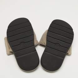 مملوكة مسبقًا صندل فلات لويس فويتون قماش منوغرام رمادي بيلوو بول مقاس 38