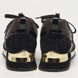 Pre Owned حذاء رياضي لوي فيتون ران أواي نيوبرين جلدي وشبك أسود مقاس 39