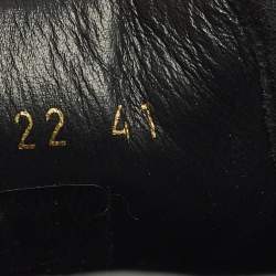 Pre Owned Louis Vuitton Size 41 Black Monongram Satin and Suede Low Top Sneakers