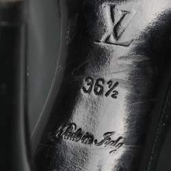 مملوكة مسبقًا صندل لويس فويتون سيور خلفية جلد لامع أخضر مقاس 36.5