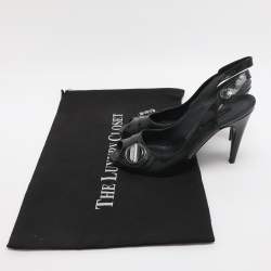 مملوكة مسبقًا صندل لويس فويتون سيور خلفية جلد لامع أخضر مقاس 36.5