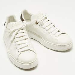 مملوكة مسبقًا Louis Vuitton Time Out Size 39 White/Brown Monogram Canvas and Leather Low Top Sneakers