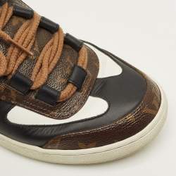 مملوكة مسبقًا Louis Vuitton LV Trainer Size 37 Tricolor Monogram Canvas and Leather Low Top Sneakers