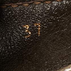 مملوكة مسبقًا حذاء باليرينا فلات لوي فيتون جلد بني ودامييه إيبين مقاس 38.5