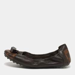 مملوكة مسبقًا Louis Vuitton Lovely Size 37 Brown Damier Canvas and Leather Ballet Flats