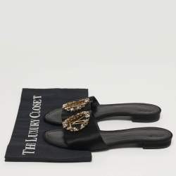 Pre Owned صندل لويس فيتون مادلين ساتان أسود مقاس 38