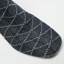 مملوكة مسبقًا حذاء بوت لوي فيتون قماش تريكو أسود مونوغرامي للكاحل مقاس 40