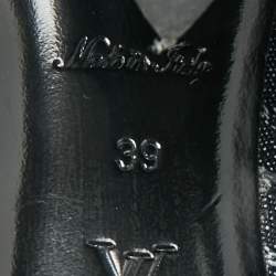 مملوكة مسبقًا حذاء بوت لوي فيتون قماش تريكو أسود مونوغرامي للكاحل مقاس 40