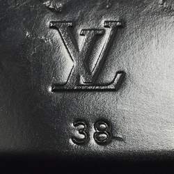 Pre Owned Louis Vuitton Rhapsodie Size 38 Black Canvas and Leather Ankle Length Boots