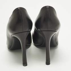 Pre Owned حذاء كعب عالي لوي فيتون شيري كانفاس مونوجرام جلد أسود/بني مقاس 39