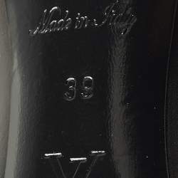 Pre Owned حذاء كعب عالي لوي فيتون شيري كانفاس مونوجرام جلد أسود/بني مقاس 39