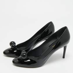 Pre Owned Louis Vuitton Size 40 Black Patent Leather Betty Pumps 