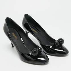 Pre Owned Louis Vuitton Size 40 Black Patent Leather Betty Pumps 