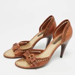 Pre Owned صندل لويس فيتون لاليبيلا جلد بني مقاس 37.5