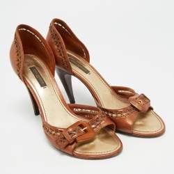 Pre Owned صندل لويس فيتون لاليبيلا جلد بني مقاس 37.5