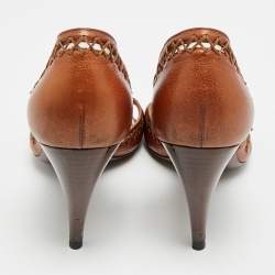 Pre Owned صندل لويس فيتون لاليبيلا جلد بني مقاس 37.5