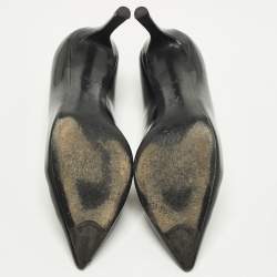 مملوكة مسبقًا Louis Vuitton Heart Breaker Size 37 Black Leather Pointed Toe Pumps