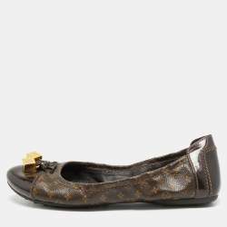 مملوكة مسبقًا Louis Vuitton Dice Size 39 Brown Monogram Coated Canvas and Leather Ballet Flats