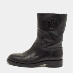 مملوكة مسبقً ا Louis Vuitton Overdrive Size 38.5 Black Leather Ankle Length Boots