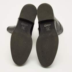 مملوكة مسبقًا حذاء بوت كاحل لوي فيتون بوبورغ جلد أسود مقاس 38.5