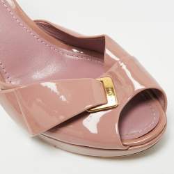 Pre Owned حذاء كعب عالي لوي فيتون ماتشماك جلد و كانفاس مقوى مونوغرامي و أسود مقاس 37.5