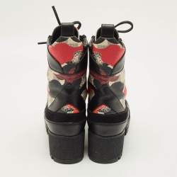 Pre Owned حذاء بوت للكاحل لوي فيتون مونوجرام متعدد الألوان قماش وجلد لوريات مقاس 36