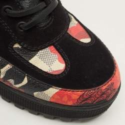 Pre Owned حذاء بوت للكاحل لوي فيتون مونوجرام متعدد الألوان قماش وجلد لوريات مقاس 36