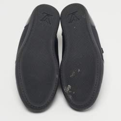 Pre Owned حذاء رياضي لوي فيتون رباط منخفض نيوبرين و جلد لامع أسود مقاس 35.5