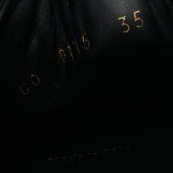 Pre Owned حذاء رياضي لوي فيتون رباط منخفض نيوبرين و جلد لامع أسود مقاس 35.5